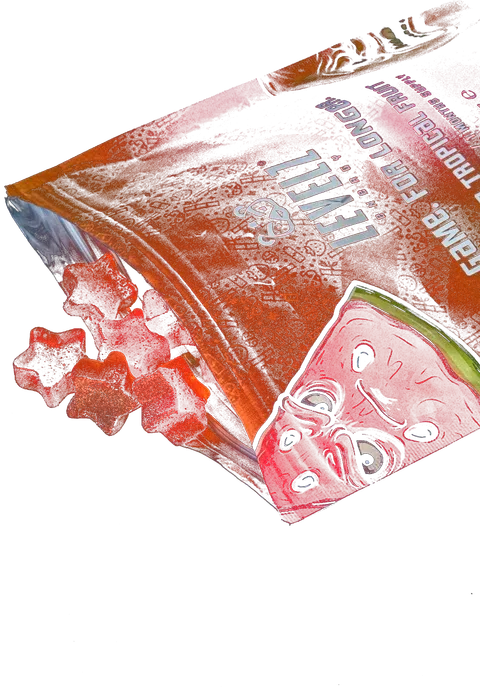 Sour Tropical Fruit — Open pouch